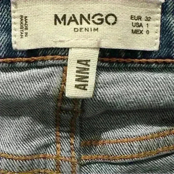 Mango Denim MNG Anna Light Wash Medium Rise Skinny Jean Women’s Size 1 - Picture 5 of 10